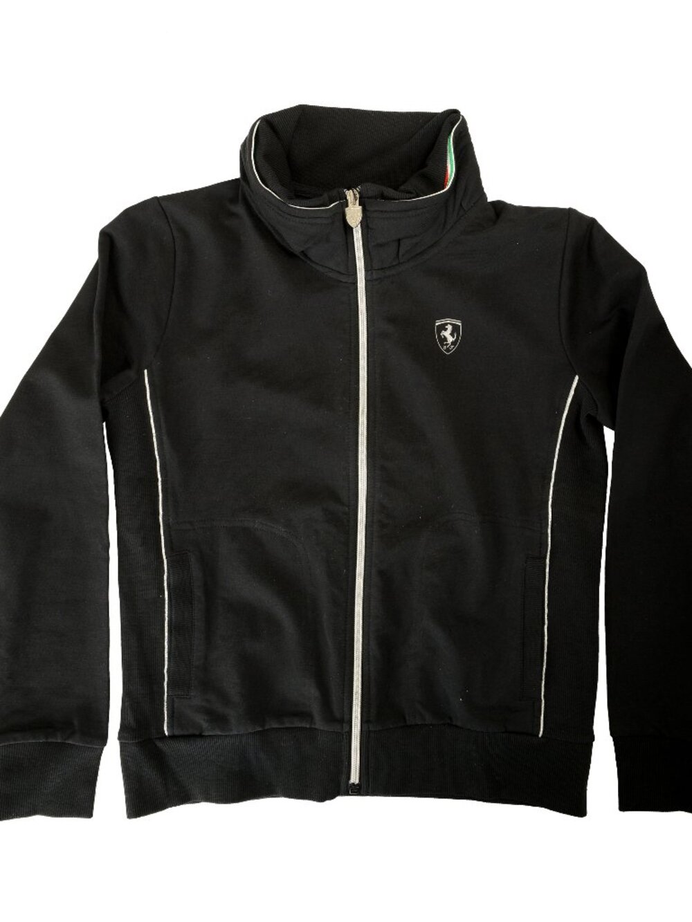 Scuderia Ferrari Kid "Full Zip" Black Sweater Track Jacket 11 Years